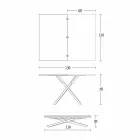 Couchtisch umwandelbar in einen Esstisch Holzplatte und Metallgestell - Peach Viadurini