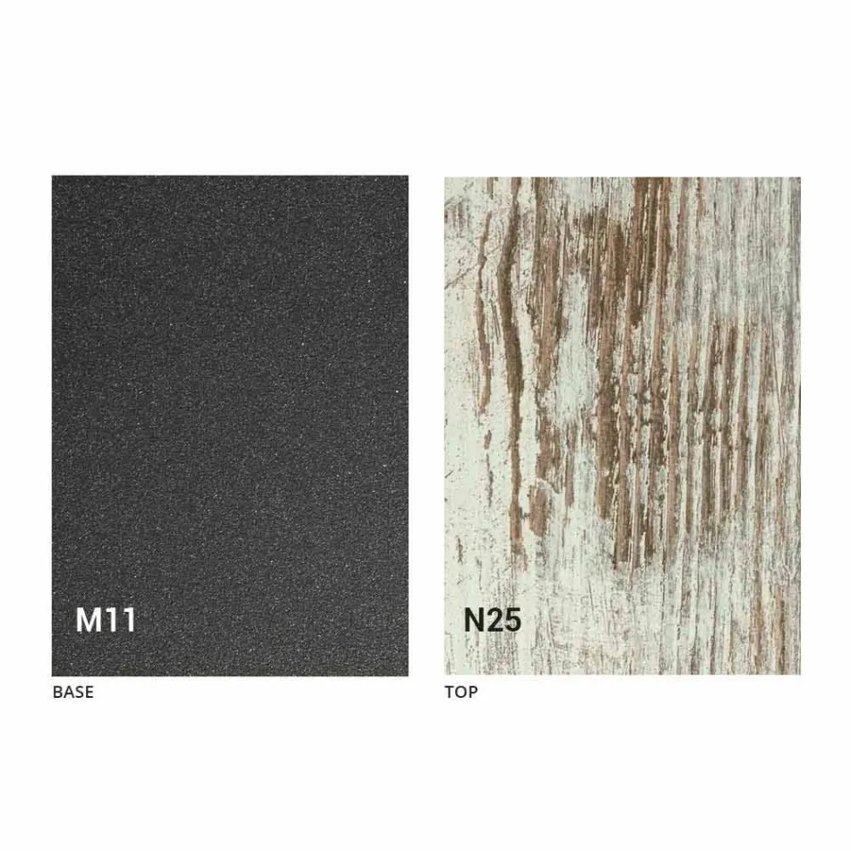 Couchtisch umwandelbar in einen Esstisch Holzplatte und Metallgestell - Peach Viadurini