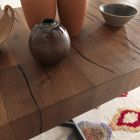 Verwandelbarer Couchtisch aus Metall und Holz Tisch Made in Italy - Polaris Viadurini