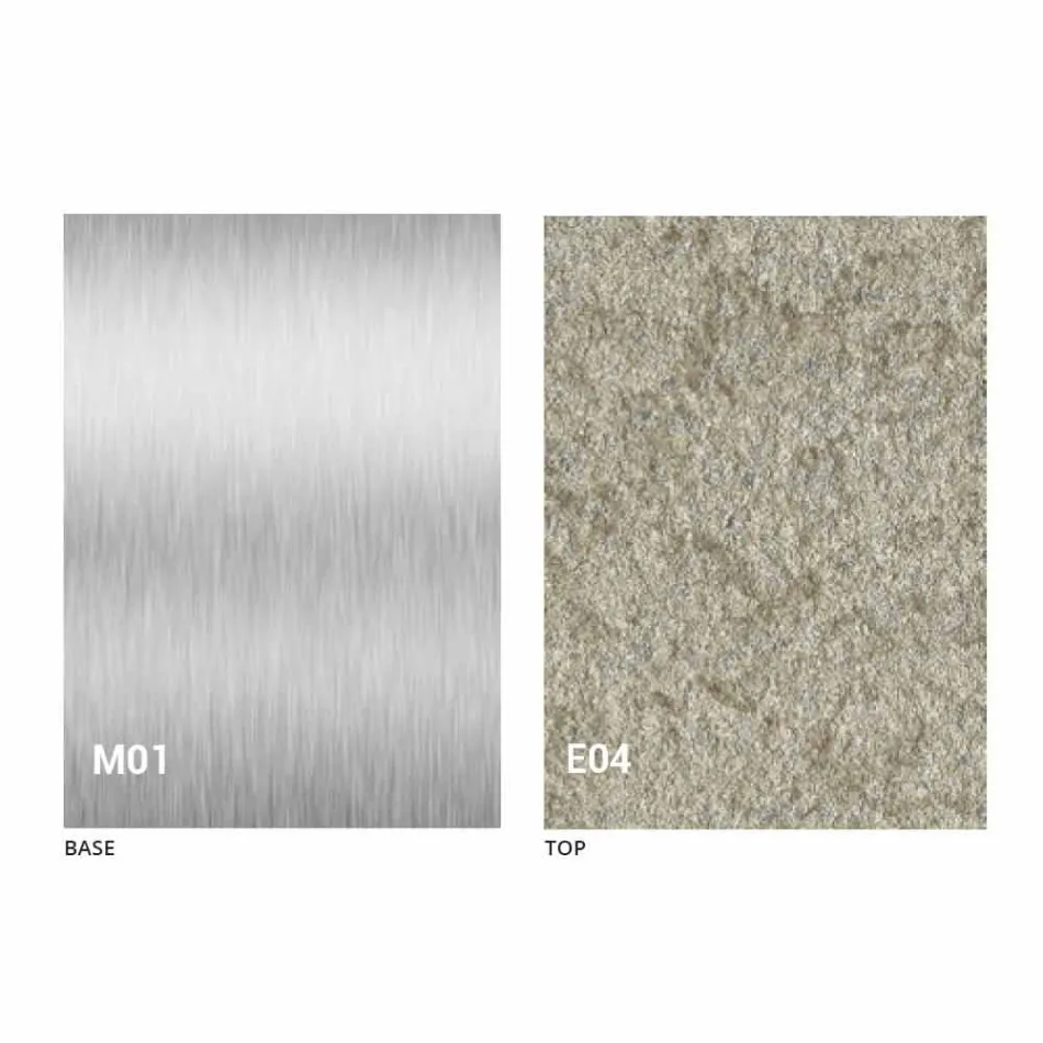 Moderner umwandelbarer Couchtisch mit Mörtel-Effekt-Platte Made in Italy - Salomon Viadurini