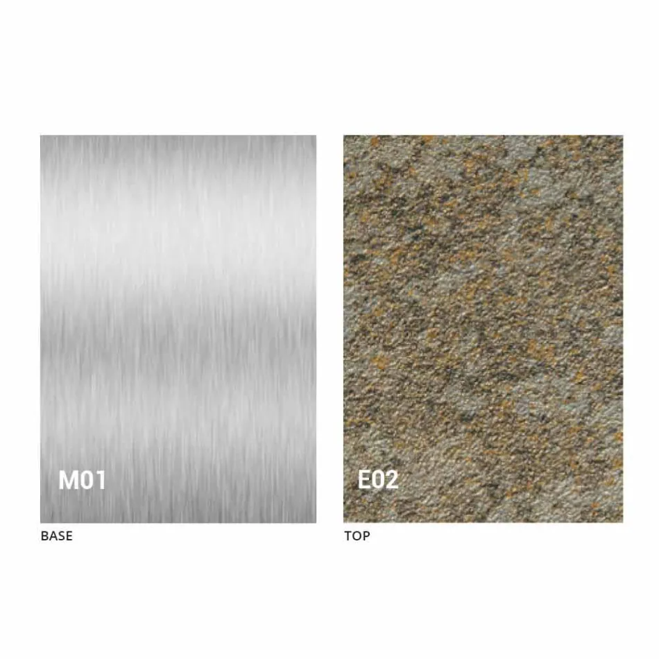 Moderner umwandelbarer Couchtisch mit Mörtel-Effekt-Platte Made in Italy - Salomon Viadurini