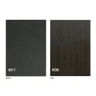 Moderner wandelbarer Couchtisch aus Graphitmetall und Holzplatte - Sistocle Viadurini