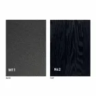 Moderner wandelbarer Couchtisch aus Graphitmetall und Holzplatte - Sistocle Viadurini