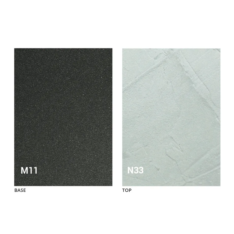 Moderner wandelbarer Couchtisch aus Graphitmetall und Holzplatte - Sistocle Viadurini