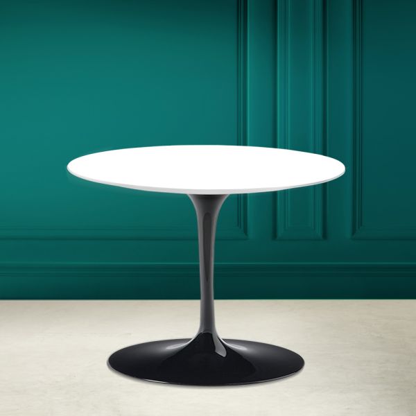 Tulip eero saarinen h 41 couchtisch aus keramik, absolut weiß, hergestellt in italien – scarlet