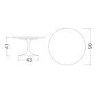 Tulip Couchtisch Eero Saarinen H 41 aus Calacatta Michelangelo Keramik Viadurini