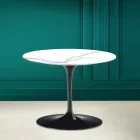 Tulip Couchtisch Eero Saarinen H 41 aus Calacatta Michelangelo Keramik Viadurini