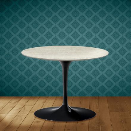 Eero Saarinen Tulip Couchtisch H 41 aus Marmorio Keramik, hergestellt in Italien - Scharlachrot Viadurini
