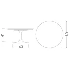 Eero Saarinen Tulip Couchtisch H 41 in Salina Keramik Made in Italy - Scarlet Viadurini