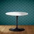 Eero Saarinen Tulip Couchtisch H 41 in Salina Keramik Made in Italy - Scarlet