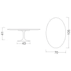 Tulip Couchtisch Eero Saarinen H 41 Oval mit Caracatta Gold Marmorplatte Viadurini