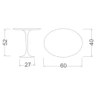 Tulpen-Couchtisch Eero Saarinen H 52 mit schwarzer Marquinia-Marmorplatte, hergestellt in Italien – Scharlachrot Viadurini