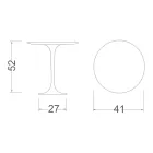 Eero Saarinen Tulip Couchtisch H 52 aus Carrara Statuarietto Marmor, hergestellt in Italien – Scharlachrot Viadurini