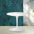 Saarinen Tulip Couchtisch H 39 cm in glänzendem Calacatta Gold Florim Keramik - Scharlachrot