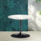 Saarinen Tulip Couchtisch H 39 cm in glänzender Statuario Florim Keramik - Scharlachrot Viadurini