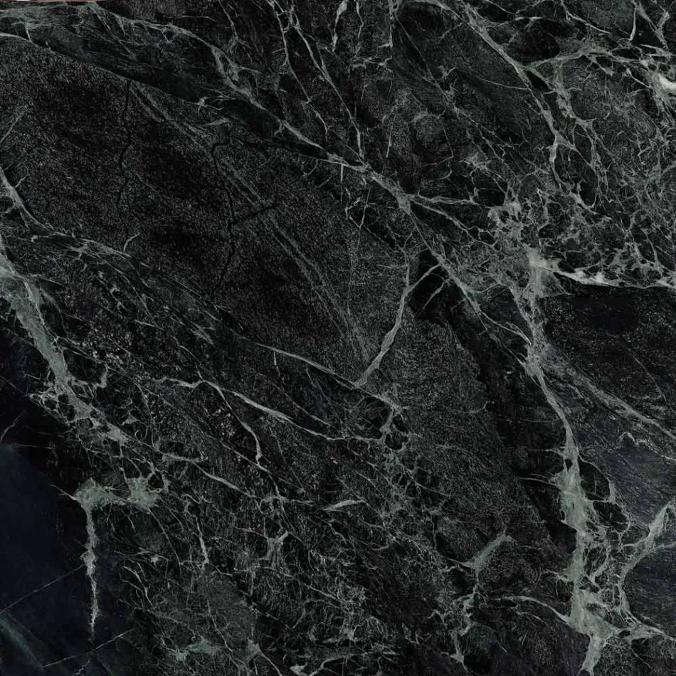 Tulip Saarinen Couchtisch H 41 mit Verde Alpi Marmorplatte, hergestellt in Italien Viadurini