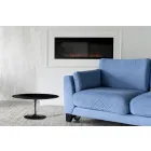 Tulip Saarinen Couchtisch H 41 aus schwarzem, ovalem Flüssiglaminat, hergestellt in Italien – Scharlachrot Viadurini