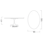 Tulip Saarinen Couchtisch H 41 aus Statuarietto Carrara Marmor, hergestellt in Italien – Scharlachrot Viadurini