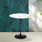 Saarinen Tulip Couchtisch H 52 cm in Hochglanzweiß Florim Keramik - Scharlachrot Viadurini