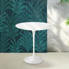 Saarinen Tulip Couchtisch H 52 cm in Hochglanzweiß Florim Keramik - Scharlachrot Viadurini