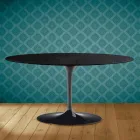 Tulip Saarinen Ovaler Couchtisch H 41 aus Sirius-Keramik, hergestellt in Italien – Scharlachrot Viadurini