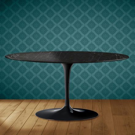 Saarinen Ovaler Tulpen-Couchtisch H 41 in Somnia Keramik, hergestellt in Italien - Scharlachrot Viadurini