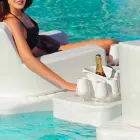 Kaffeetisch - Schwimmwanne aus Kunstleder und Plexiglas nautischen Trona Viadurini
