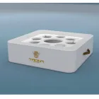 Kaffeetisch - Schwimmwanne aus Kunstleder und Plexiglas nautischen Trona Viadurini