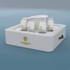 Kaffeetisch - Schwimmwanne aus Kunstleder und Plexiglas nautischen Trona Viadurini