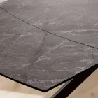 Ausziehbarer Fasstisch auf 240 oder 280 cm aus HPL und Metall - Geschenk Viadurini