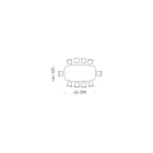 Moderner Barrel-Tisch aus Keramik und roségoldenem Stahl, hergestellt in Italien – Settimmio Viadurini