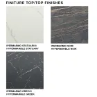 Moderner tonnenförmiger Tisch aus Keramik und Stahl, hergestellt in Italien – Ezzellino Viadurini