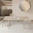 Ausziehbarer Tisch 160/240 x 90 cm aus Sinterstein mit Marmoroptik - Samus Viadurini