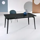 Ausziehbarer Tisch 160/240 x 90 cm aus Sinterstein mit Marmoroptik - Samus Viadurini