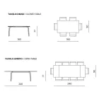 Ausziehtisch 160/240x90 cm aus Sinterstein mit Marmoroptik - Samus Viadurini