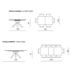 Ausziehbarer Tisch 180/240 x 100 cm aus Sinterstein mit Marmoroptik - Loggia Viadurini