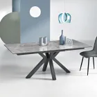Ausziehbarer Tisch 180/240 x 100 cm aus Sinterstein mit Marmoroptik - Loggia Viadurini
