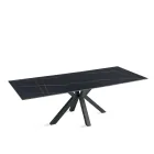 Ausziehbarer Tisch 180/240 x 100 cm aus Sinterstein mit Marmoroptik - Loggia Viadurini