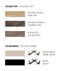 Ausziehbarer Tisch 200/300x100 aus Eichenfurnier und Metall - Cross Viadurini