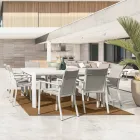 Ausziehbarer Tisch auf 149 cm aus pulverbeschichtetem Aluminium – Need Viadurini