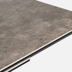 Ausziehbarer Tisch bis 180 cm aus Stahl und Keramik und Glasplatte - Calige Viadurini