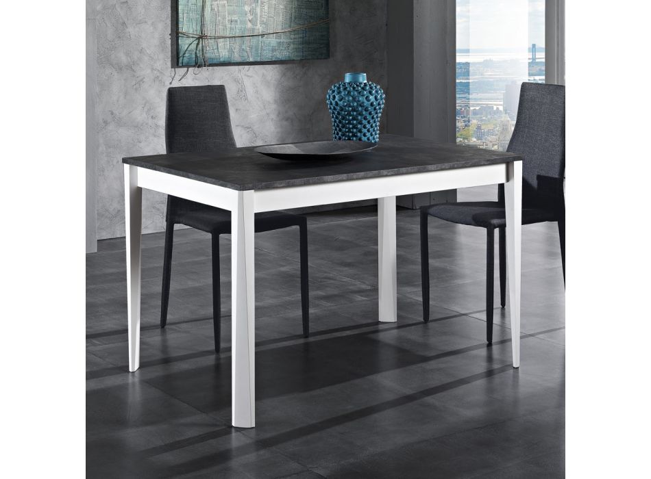 Ausziehbarer Tisch bis 180 cm in Buche und Melamin Made in Italy - Otiello