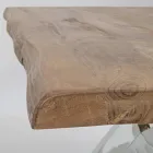 Ausziehbarer Tisch bis 2,6 m aus handgefertigtem Holz Homemotion - Plutarco Viadurini