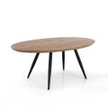 Ausziehbarer Tisch auf 200 cm mit schwarzen Metallbeinen – Lithium