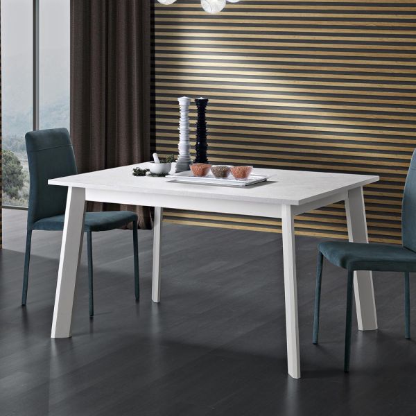 Ausziehbarer tisch bis 220 cm in buche und melamin made in italy - toles