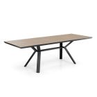 Ausziehbarer Tisch auf 240 cm aus schwarzem Metall und MDF – Donzella Viadurini