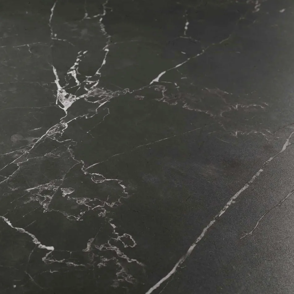 Ausziehbarer Tisch 260 cm aus Metall und synthetischem Stein - Unterwasser Viadurini