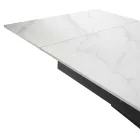 Ausziehbarer Tisch 260 cm aus Metall und synthetischem Stein - Unterwasser Viadurini