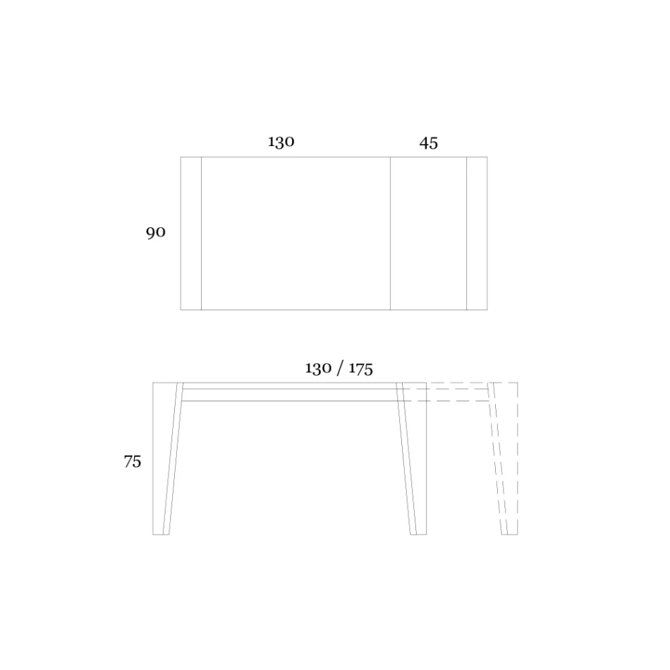 Ausziehbarer Tisch auf 265 cm aus Canaletto-Walnussholz, hergestellt in Italien – Orchidea Viadurini