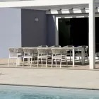 Ausziehbarer Tisch bis 276 cm mit Aluminium in Holzoptik - Ovara Viadurini